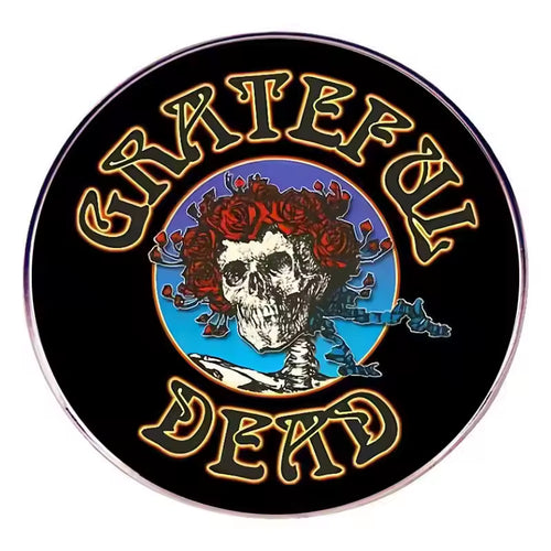 Grateful Dead Skull & Roses Round - Enamel Pin