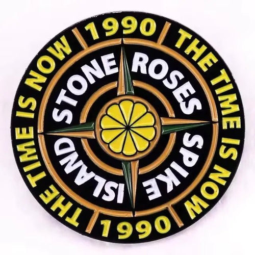 Stone Roses Time is Now- Enamel Pin rockit-t-shirts.myshopify.com #Indie_Vinyl_Den#