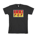 Sub Pop Cartoon Logo Ketchup & Mustard Black T-Shirt [Small size only] rockit-t-shirts.myshopify.com #Indie_Vinyl_Den#