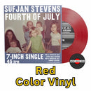 Sufjan Stevens - Fourth of July - Red Color 7" Vinyl Record rockit-t-shirts.myshopify.com #Indie_Vinyl_Den#