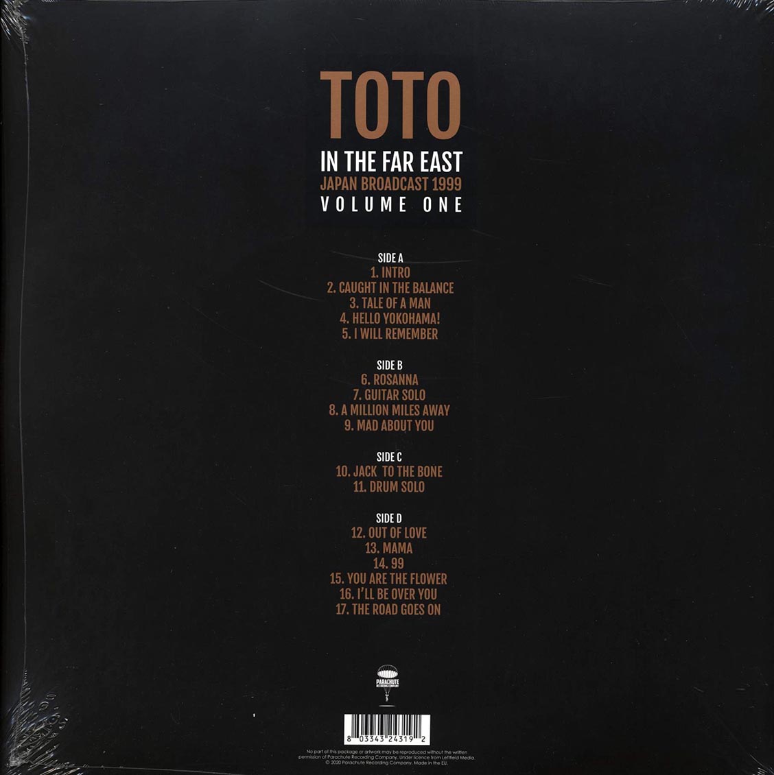 Toto - In The Far East Volume 1: Japan Broadcast 1999 - 2LP Vinyl Record