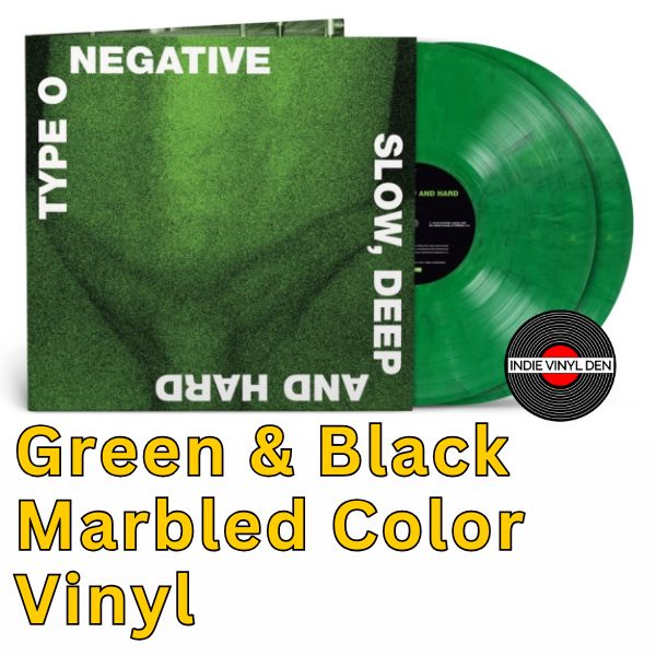 Type O Negative - Slow Deep and Hard - Green & Black Marbled Vinyl Record 2LP
