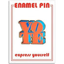 VOTE Enamel Pin rockit-t-shirts.myshopify.com #Indie_Vinyl_Den#