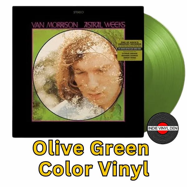 Van Morrison - Astral Weeks - Olive Green Color Vinyl Record * rockit-t-shirts.myshopify.com #Indie_Vinyl_Den#