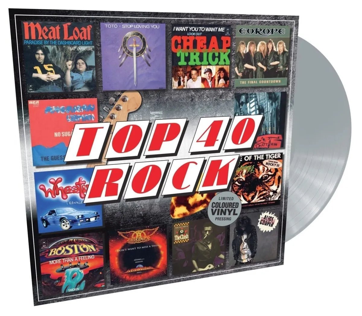 Various Artists - Top 40 Rock - Grey Color Vinyl Record rockit-t-shirts.myshopify.com #Indie_Vinyl_Den#