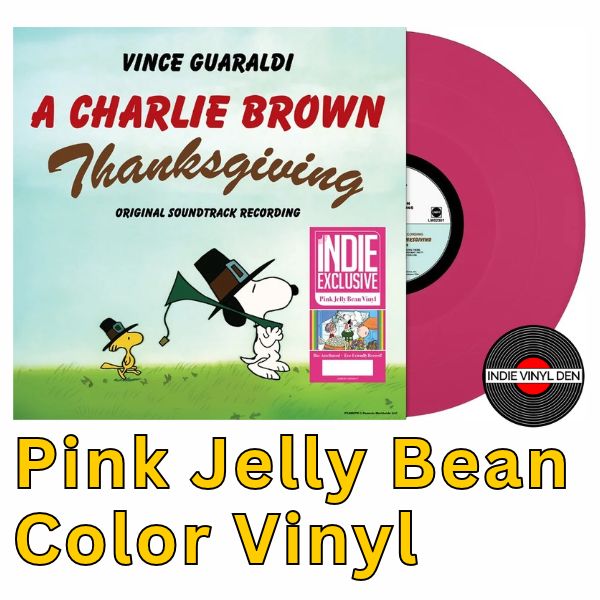 Vince Guaraldi - A Charlie Brown Thanksgiving - Pink Jelly Bean Color Vinyl Record