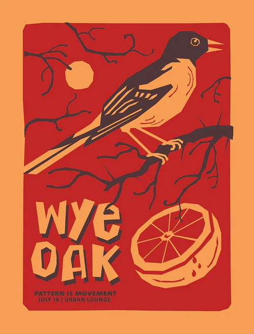 WYE OAK Gig Poster rockit-t-shirts.myshopify.com #Indie_Vinyl_Den#