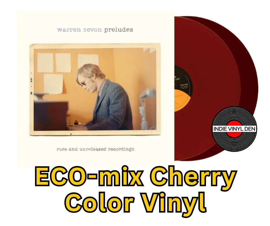 Warren Zevon - Preludes: Rare and Unreleased Recordings - ECO-mix Cherry Color Vinyl Record 2LP rockit-t-shirts.myshopify.com #Indie_Vinyl_Den#