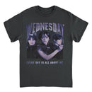 Wednesday All About Me Black T-Shirt rockit-t-shirts.myshopify.com #Indie_Vinyl_Den#