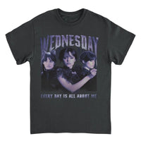Wednesday All About Me Black T-Shirt rockit-t-shirts.myshopify.com #Indie_Vinyl_Den#