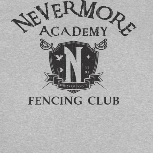 Wednesday Fencing 3 Front Sport Grey T-Shirt rockit-t-shirts.myshopify.com #Indie_Vinyl_Den#