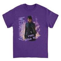 Wednesday Fire Purple T-Shirt rockit-t-shirts.myshopify.com #Indie_Vinyl_Den#