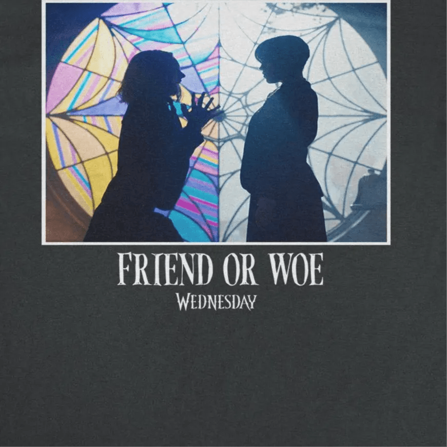 Wednesday Friend or Woe Black T-Shirt