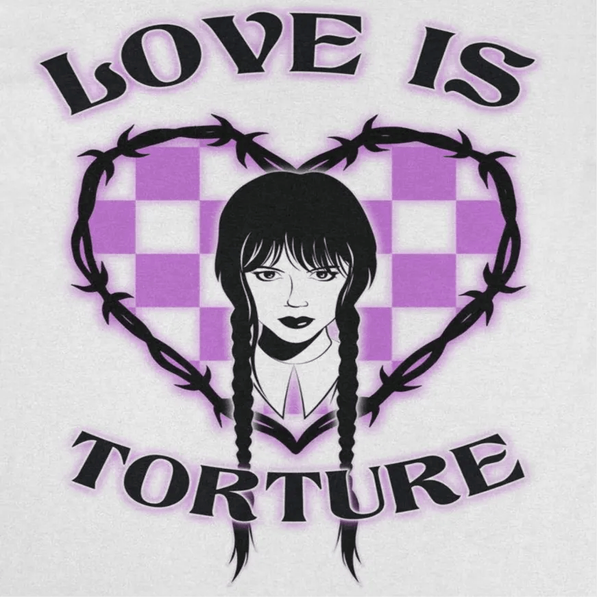 Wednesday Love is Torture White T-Shirt