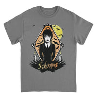 Wednesday Nevermore Bats Charcoal T-Shirt rockit-t-shirts.myshopify.com #Indie_Vinyl_Den#