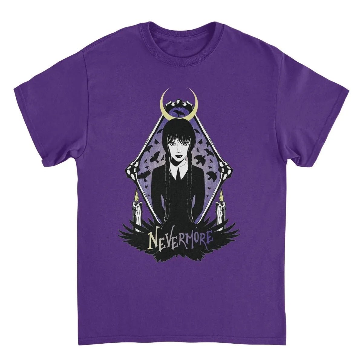 Wednesday Nevermore Moon Purple T-Shirt