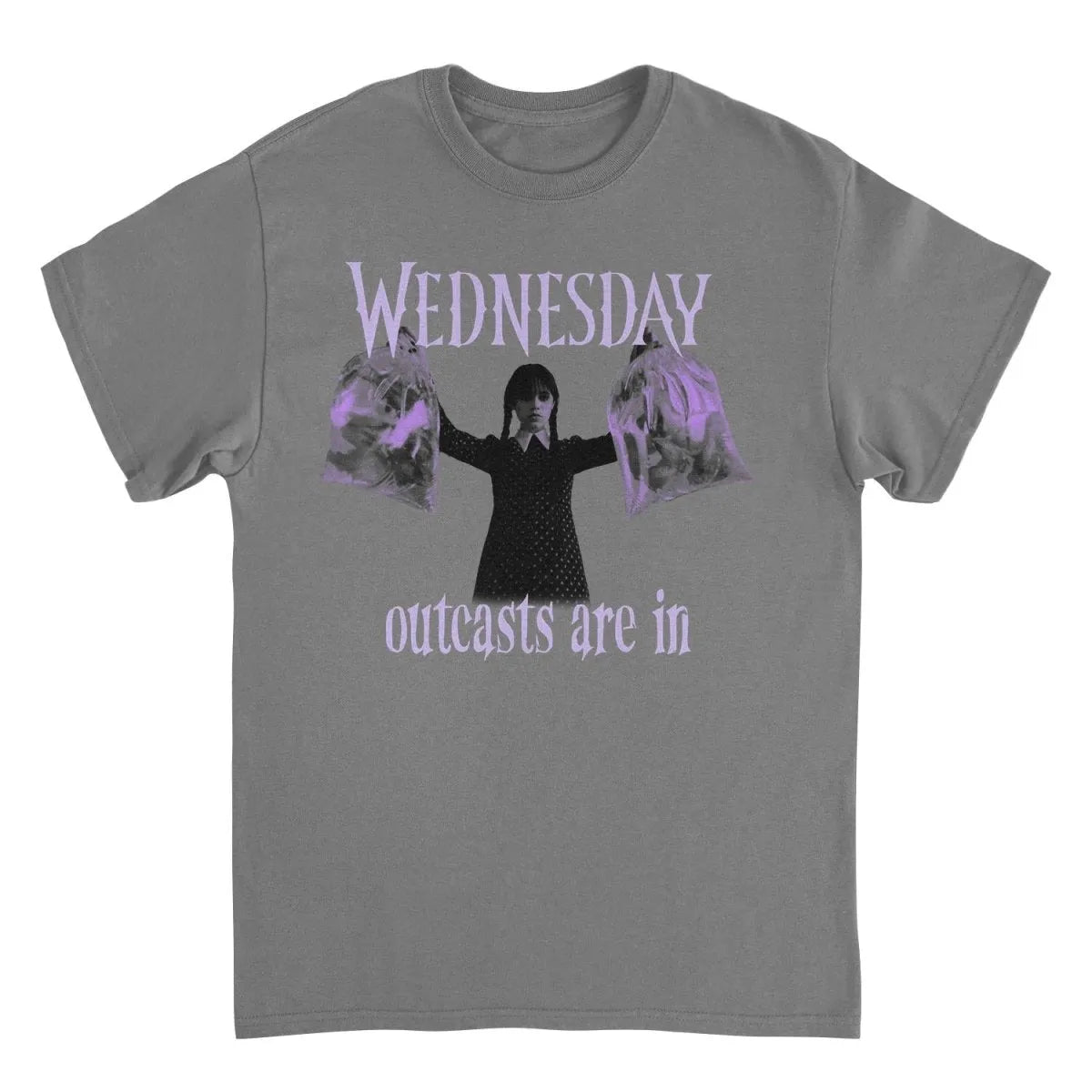 Wednesday Outcasts Are In Charcoal T-Shirt