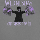Wednesday Outcasts Are In Charcoal T-Shirt rockit-t-shirts.myshopify.com #Indie_Vinyl_Den#