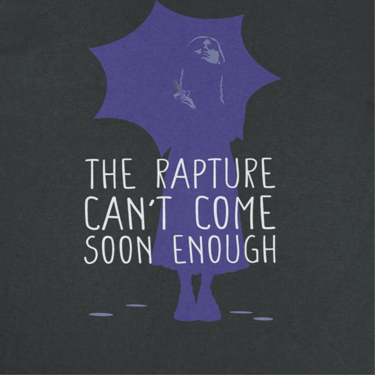 Wednesday Rapture Umbrella Black T-Shirt