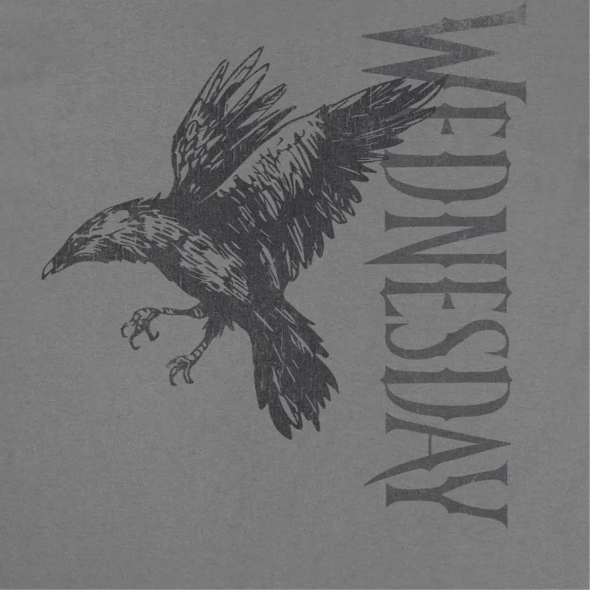 Wednesday Raven 2 Charcoal T-Shirt