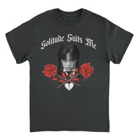 Wednesday Solitude Black T-Shirt rockit-t-shirts.myshopify.com #Indie_Vinyl_Den#