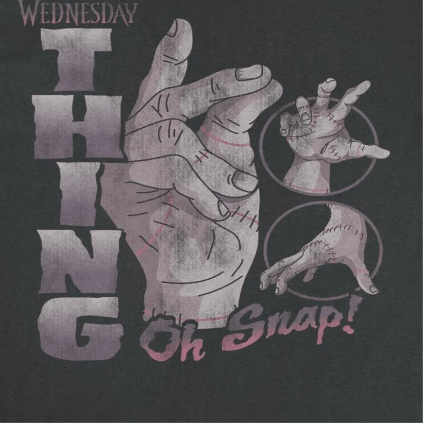 Wednesday Thing Oh Snap Black T-Shirt