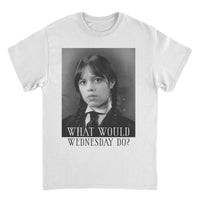 Wednesday WWWD Light White T-Shirt rockit-t-shirts.myshopify.com #Indie_Vinyl_Den#