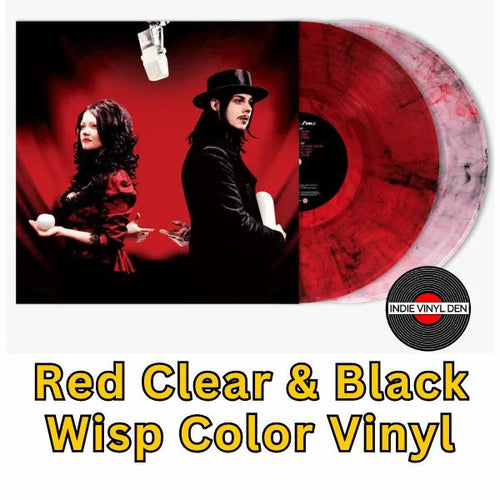 White Stripes - Get Behind Me Satan (20th Anniversary) - Red Clear and Black Wisp Color Vinyl Record rockit-t-shirts.myshopify.com #Indie_Vinyl_Den#
