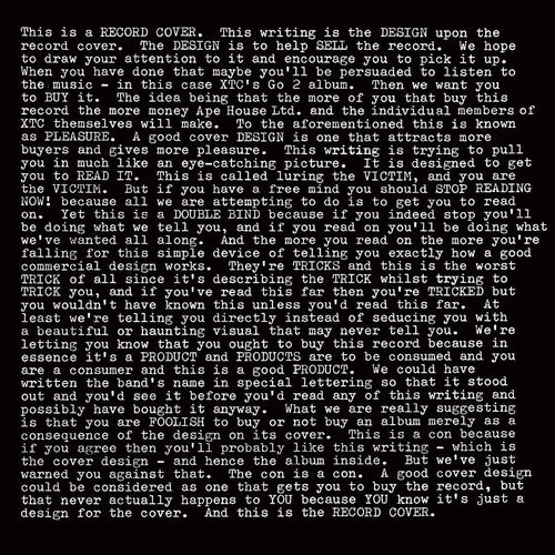 XTC - Go2 - Vinyl Record 200g Import rockit-t-shirts.myshopify.com #Indie_Vinyl_Den#