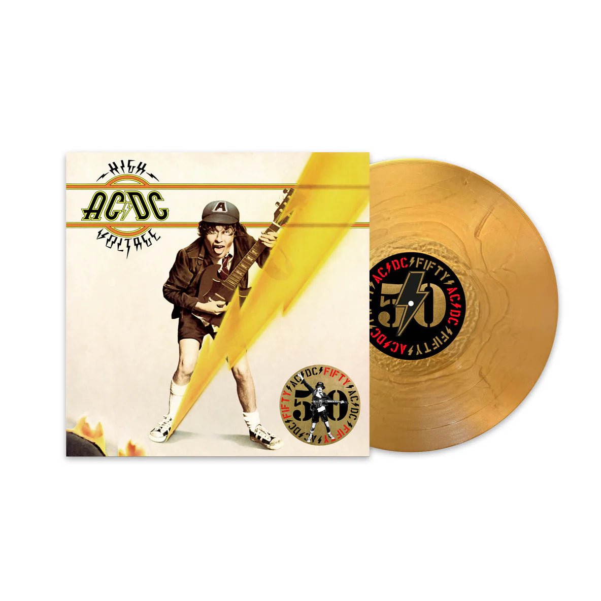 AC/DC - High Voltage (50th Anniversary) - Gold Color Vinyl Record ...