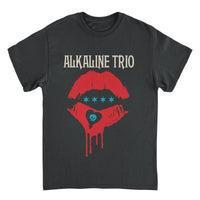 Alkaline Trio Riot Fest Lips Front Black T-Shirt - Indie Vinyl Den