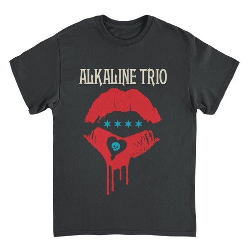 Alkaline Trio Riot Fest Lips Front Black T-Shirt - Indie Vinyl Den