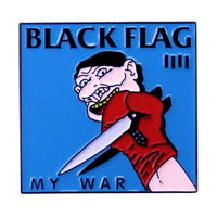 Black Flack Square My War - Enamel Pin - Indie Vinyl Den
