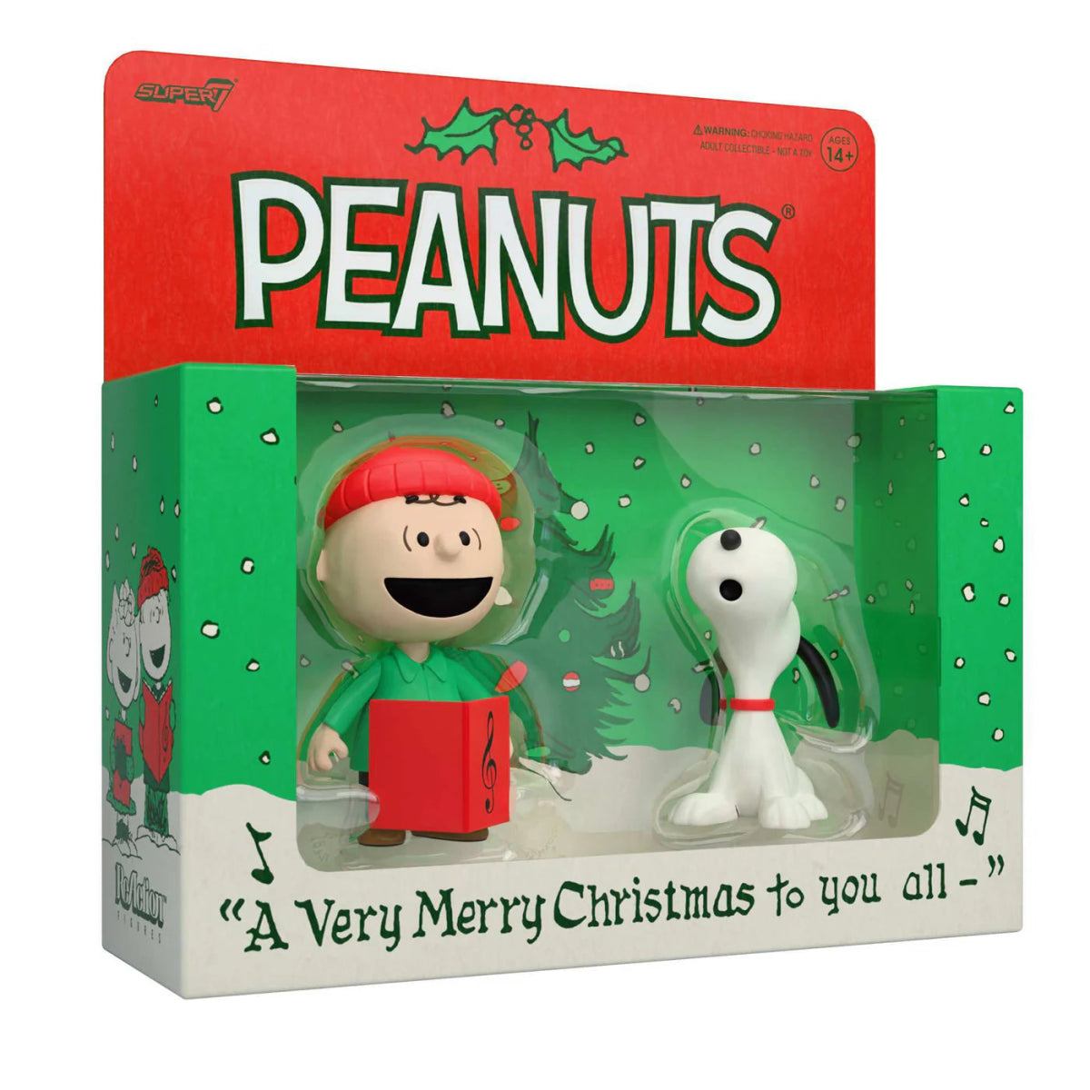 Charlie Brown and Snoopy (Caroling) Figure Set - Super7