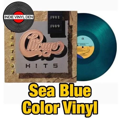 Chicago - Greatest Hits 1982-1989 - Sea Blue Color Vinyl Record *