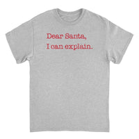 Christmas T-Shirt - Dear Santa I Can Explain - Indie Vinyl Den