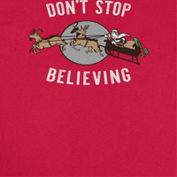 Christmas T-Shirt - Don't Stop Believing - Indie Vinyl Den