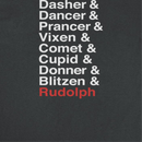 Christmas T-Shirt - Reindeer Names - Indie Vinyl Den