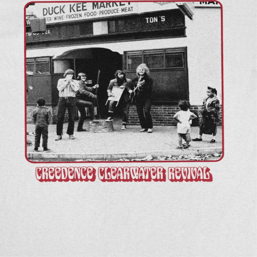 Credence Clearwater Revival CCR Market Band Photo White T-Shirt - Indie Vinyl Den