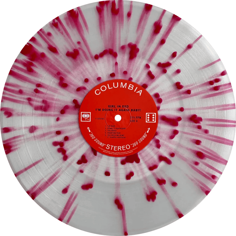girl in red - I'M DOING IT AGAIN BABY! - RARE Red Splatter Color Vinyl Record (SCENTED)