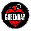 Green Day Grenade Round - Enamel Pin - Indie Vinyl Den
