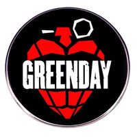 Green Day Grenade Round - Enamel Pin - Indie Vinyl Den