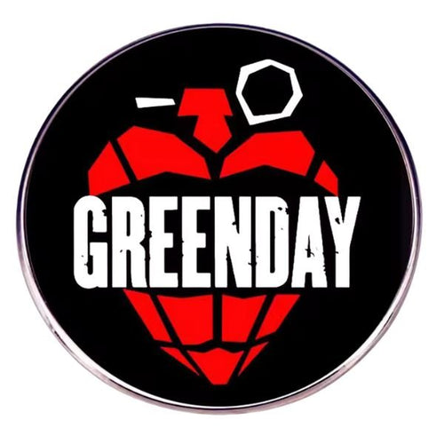 Green Day Grenade Round - Enamel Pin - Indie Vinyl Den