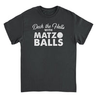 Hanukkah T-Shirt - Deck the Halls with Matzo Balls - Indie Vinyl Den