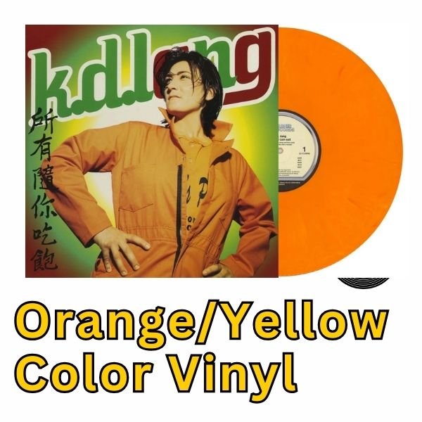 K.D. LANG - All You Can Eat - Orange & Yellow Color Vinyl Record