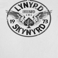 Lynyrd Skynyrd Firebird 1973 Ace Circle Back White T-Shirt - Indie Vinyl Den