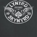 Lynyrd Skynyrd Firebird 1973 Ace Circle White Black T-Shirt - Indie Vinyl Den
