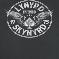 Lynyrd Skynyrd Firebird 1973 Ace Circle White Black T-Shirt - Indie Vinyl Den