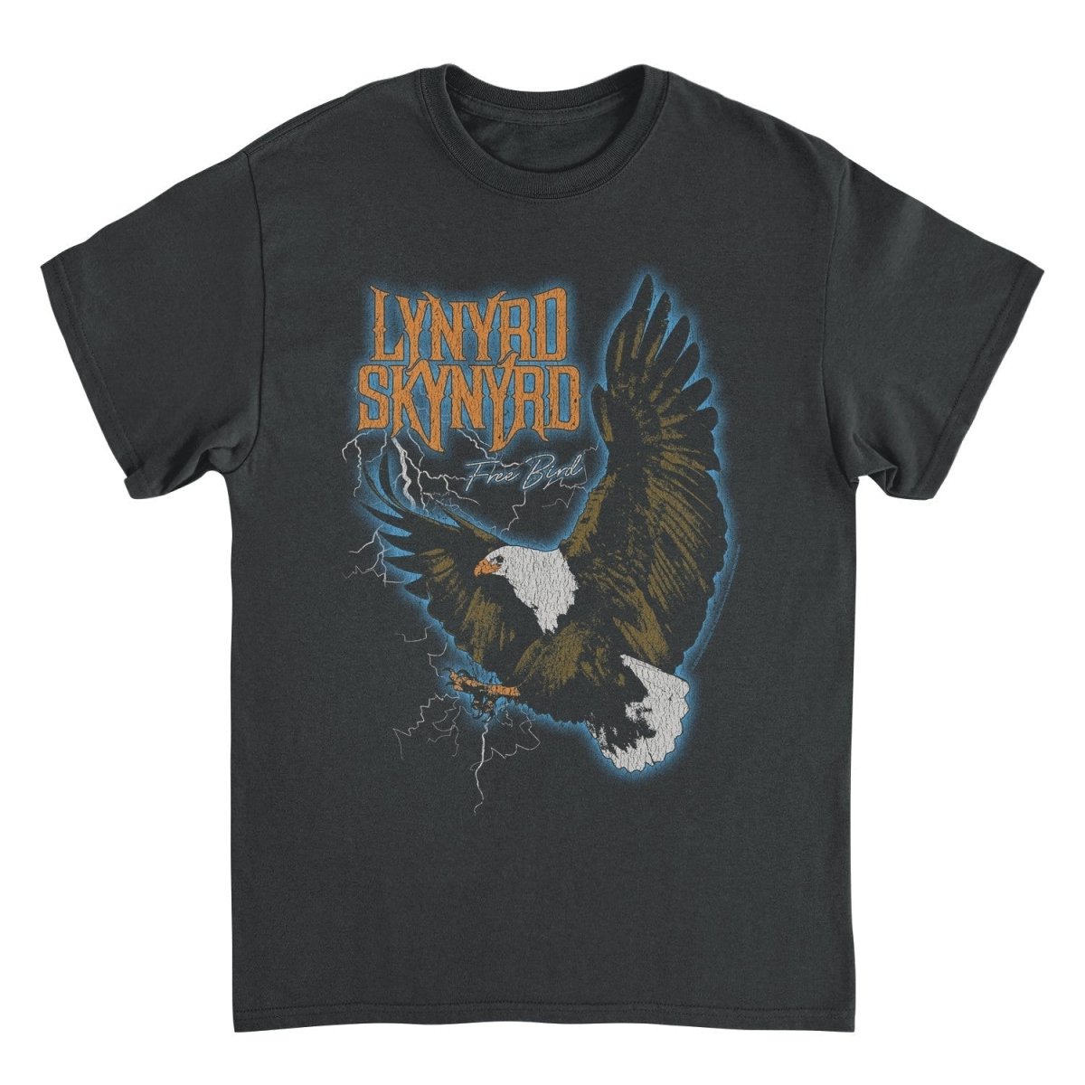 Lynyrd Skynyrd Free Bird Lightning Black T-Shirt