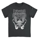 Lynyrd Skynyrd Guitars American Shield White Black T-Shirt - Indie Vinyl Den